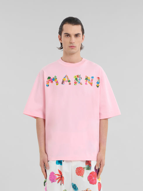 MARNI T-Shirt With Bouquet Marni Logo Mens Apparel